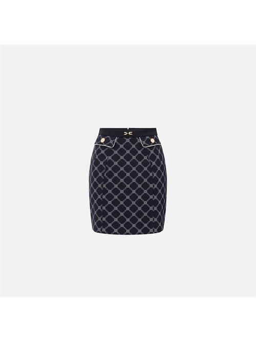 skirt woman black ELISABETTA FRANCHI | GOS0351E2/685